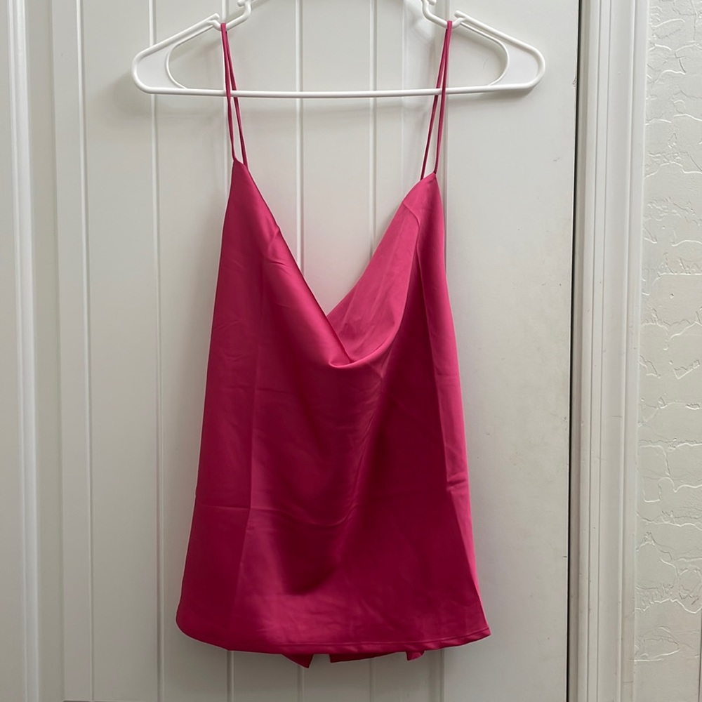 Pink Swoop Neck Tank